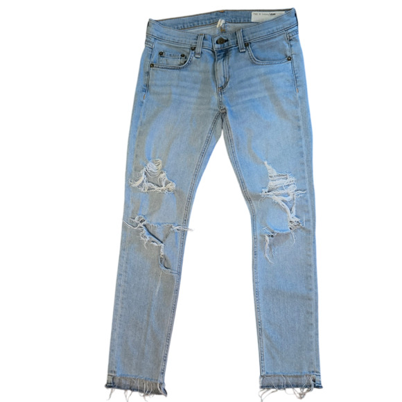 Rag and Bone Dre Capri Distressed Size 24 - Picture 2 of 7